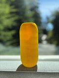 Yellow Wave Vase – Flowing Minimalist Design